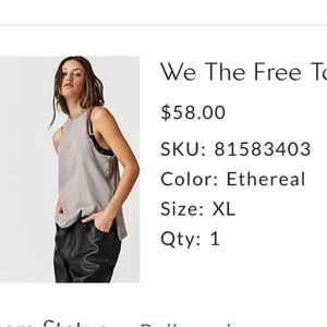 We The Free Gray Women's Tank Top